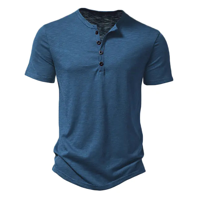 Summer Breeze Cotton Henley Polo