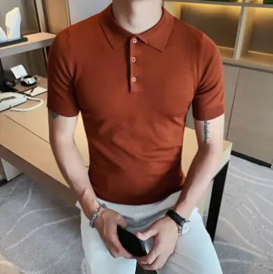 Men's Slim-Fit Ice Silk Polo Tee