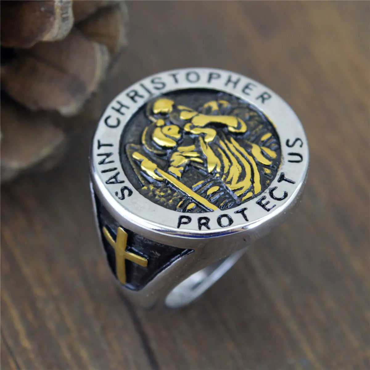 Classic Silver Men's Cross Ring
