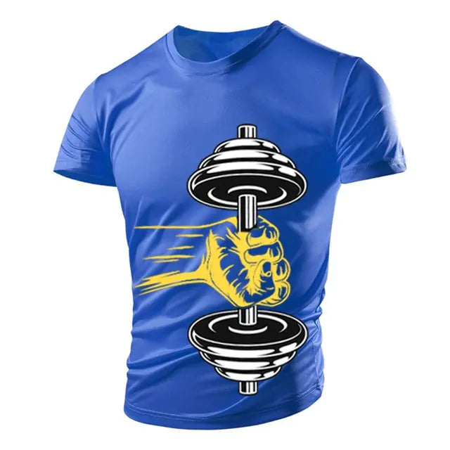 3D Gym Print Men's Polyester Tee