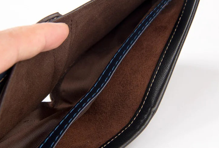Compact Wood-Textured Wallet