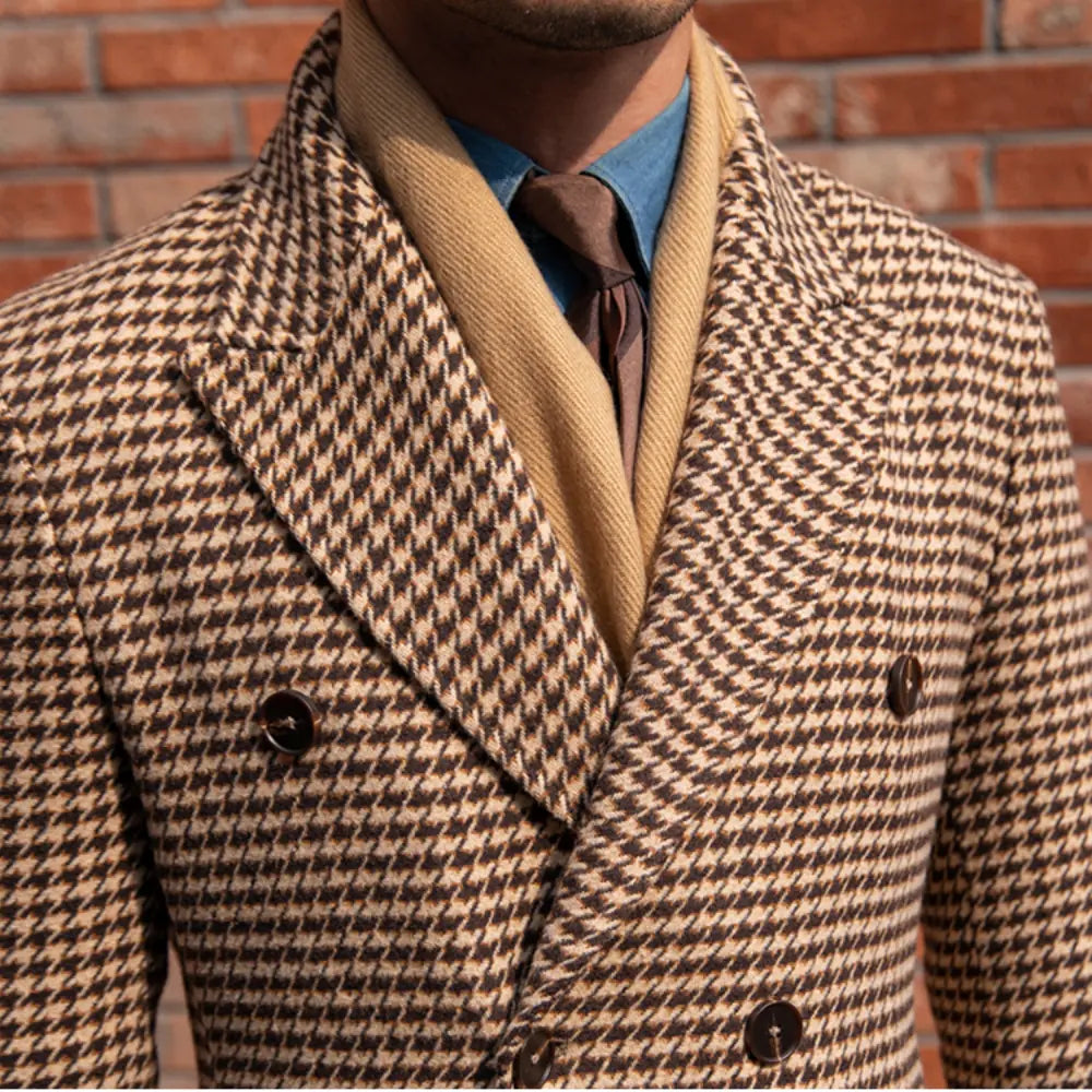 Houndstooth Polo Overcoat