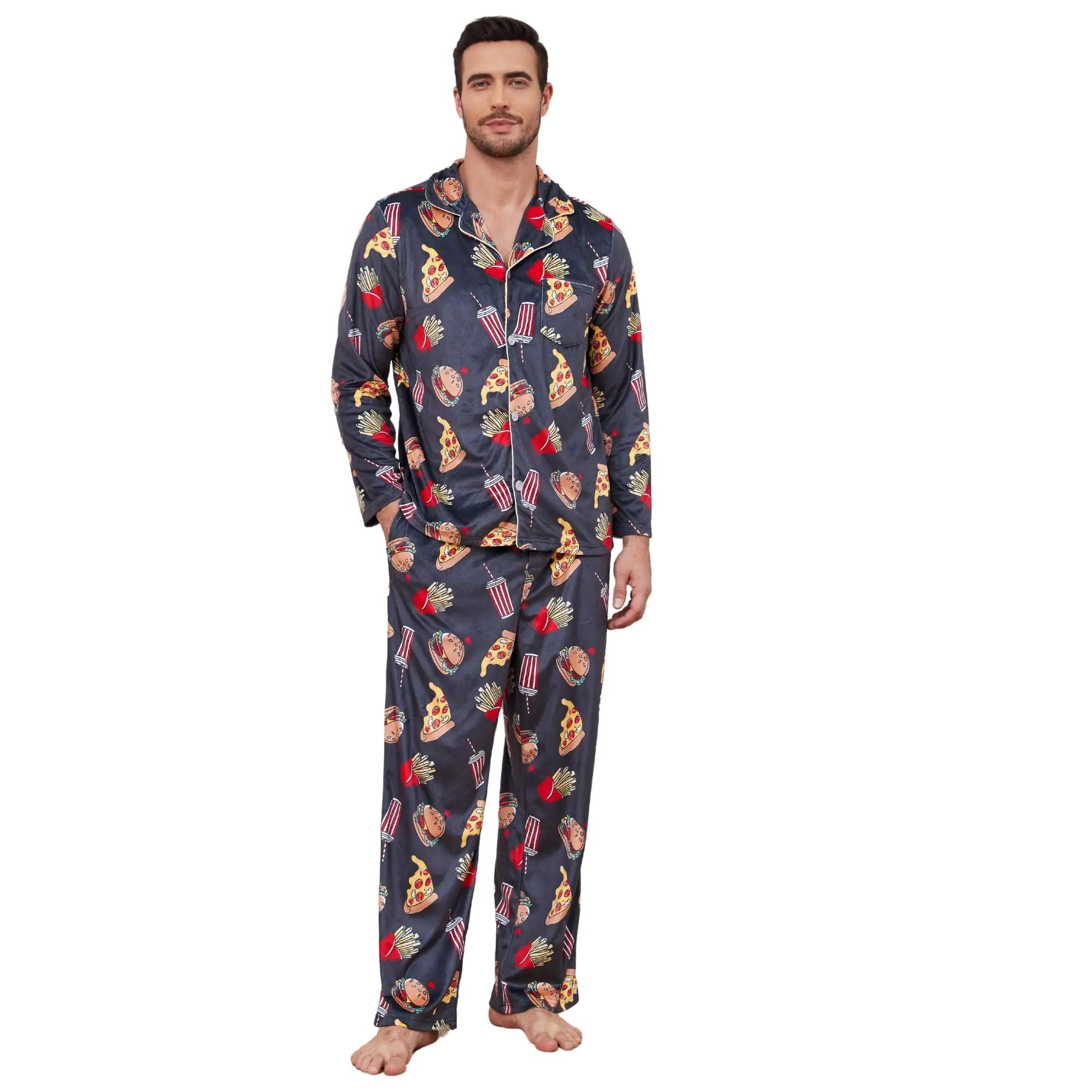 Vulcanodon Men's Cozy Flannel Pajama Set