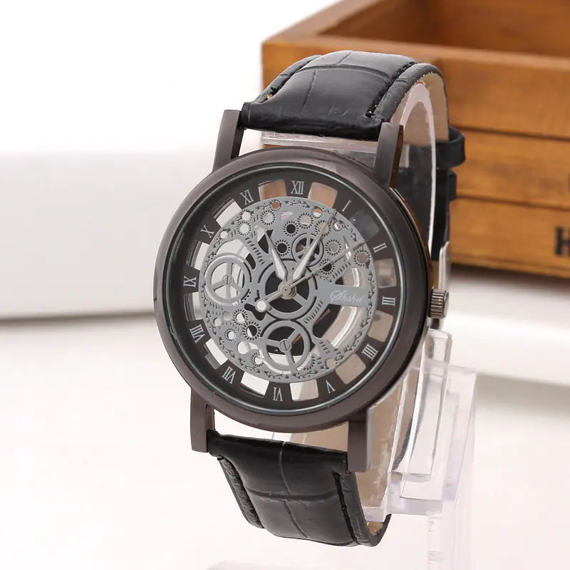 Fashionable Mechanical Watch for Men and Women with Hollow Strap