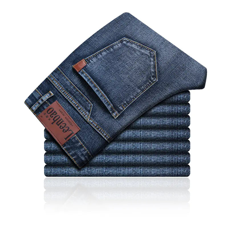 Straight Slim-Fit Stretch Jeans