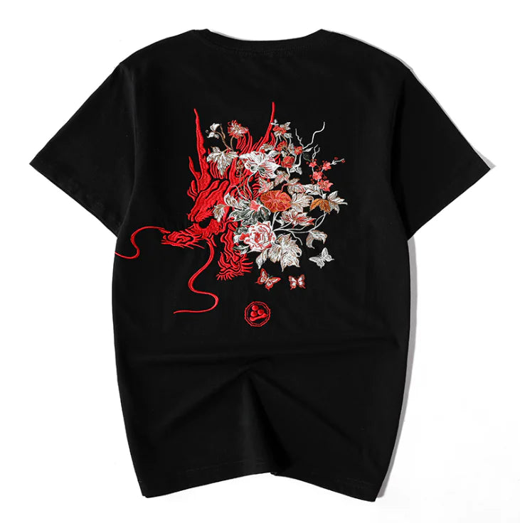 Dragon Emblem Casual Tee for Men