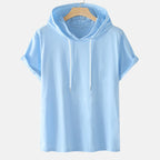 Men's Plus Size Summer Hoodie-Tee