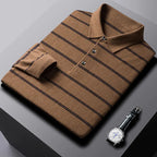 Striped Polo Sweater for Cooler Seasons