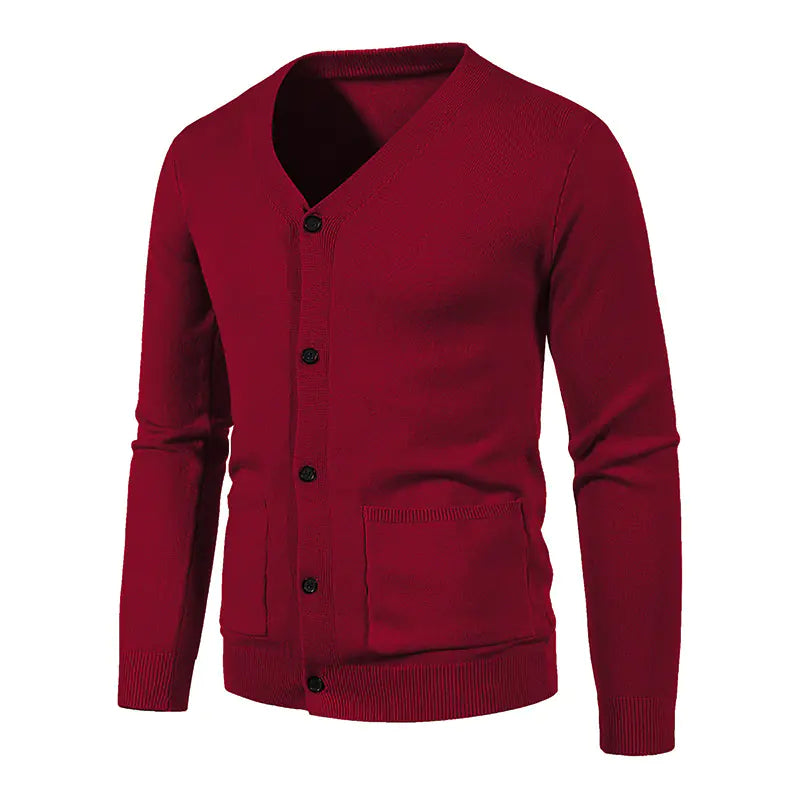 Men's Chic Solid Sweater Jacket