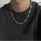Titanium Steel Double-Layered Necklace