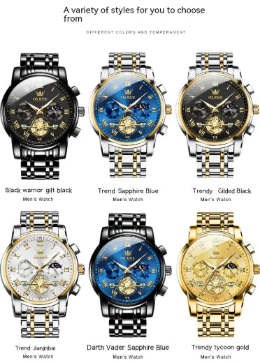 Luminous Men's Quartz Waterproof Watch