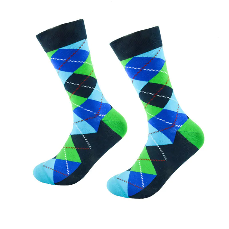 Plaid Jacquard Tube Socks