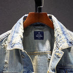 Oversized Distressed Denim Jacket